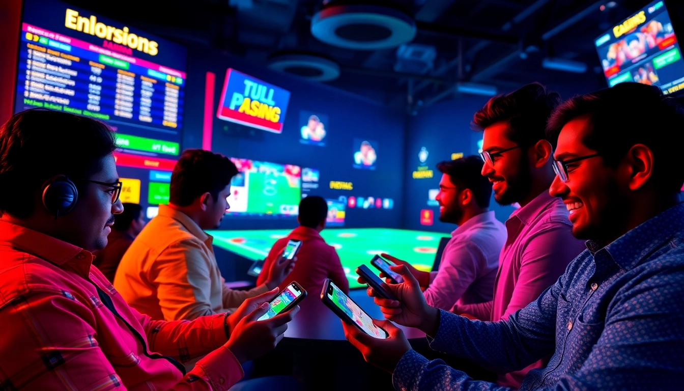 Engaging online sports betting with fairplay online—Indian players enjoying live casino games on mobile devices.