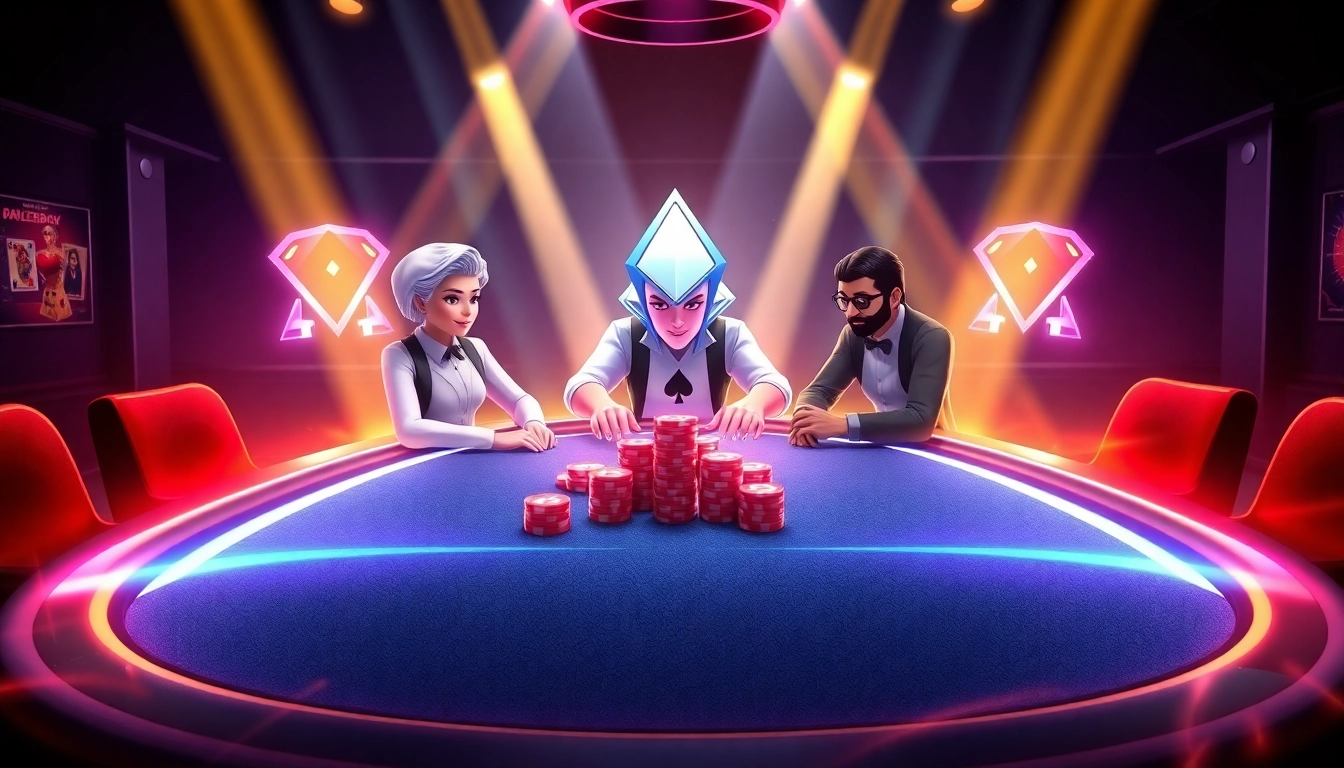 Join Pokerbros Diamond Union for premium online poker action with a lively, engaging virtual table setup.